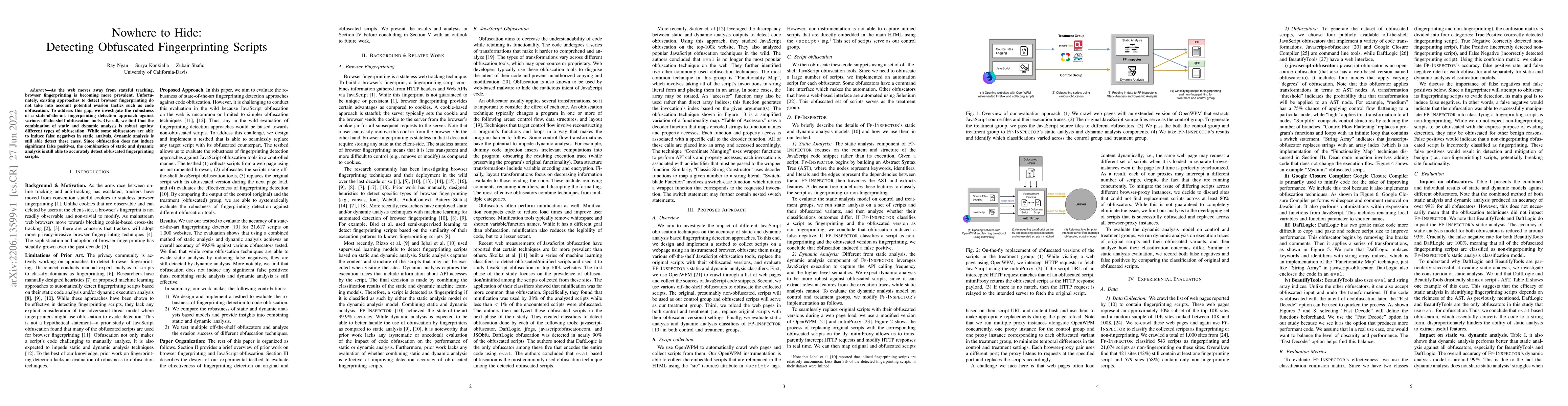 Thumbnail for Nowhere to Hide: Detecting Obfuscated Fingerprinting Scripts