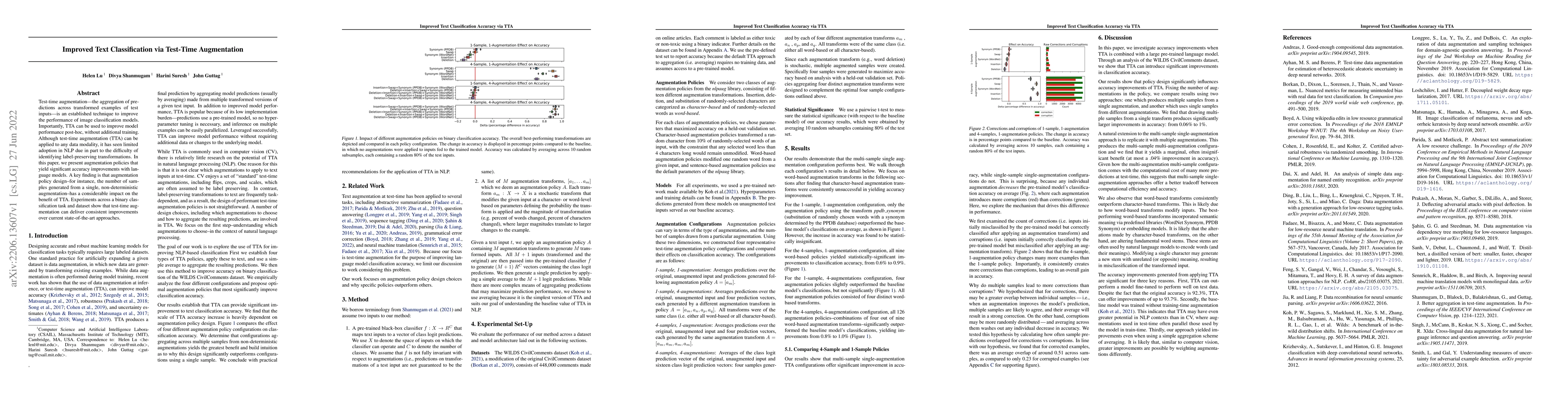 Thumbnail for Improved Text Classification via Test-Time Augmentation