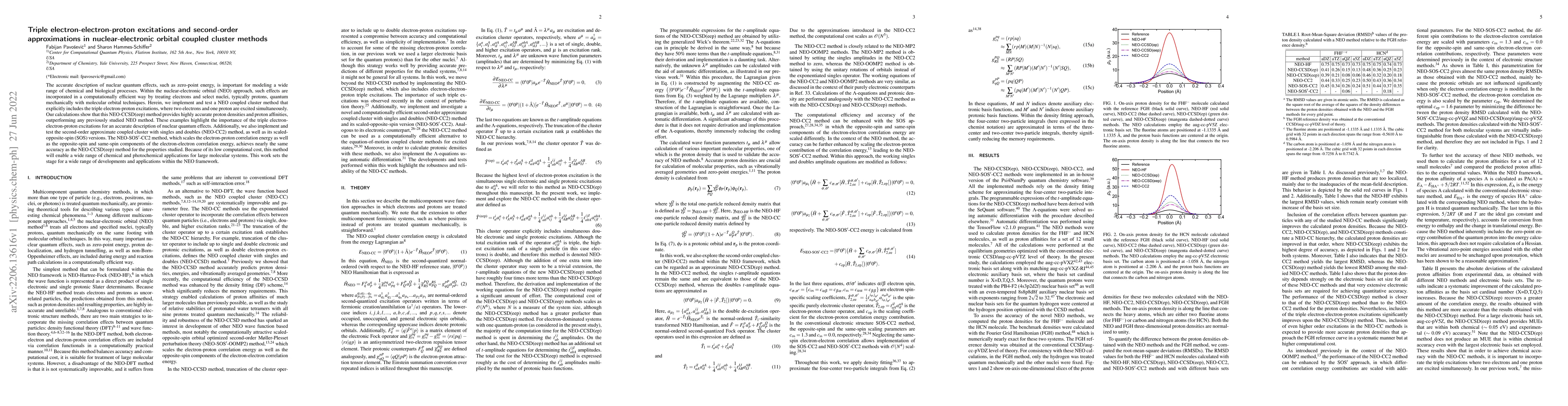Thumbnail for Triple electron-electron-proton excitations and second-order
  approximations in nuclear-electronic orbital coupled cluster methods