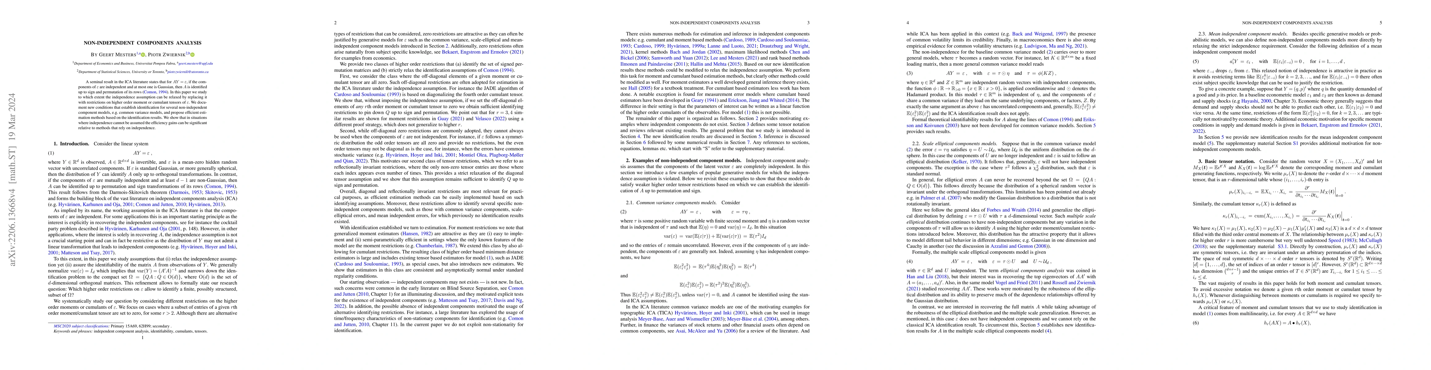 Thumbnail for Non-Independent Components Analysis