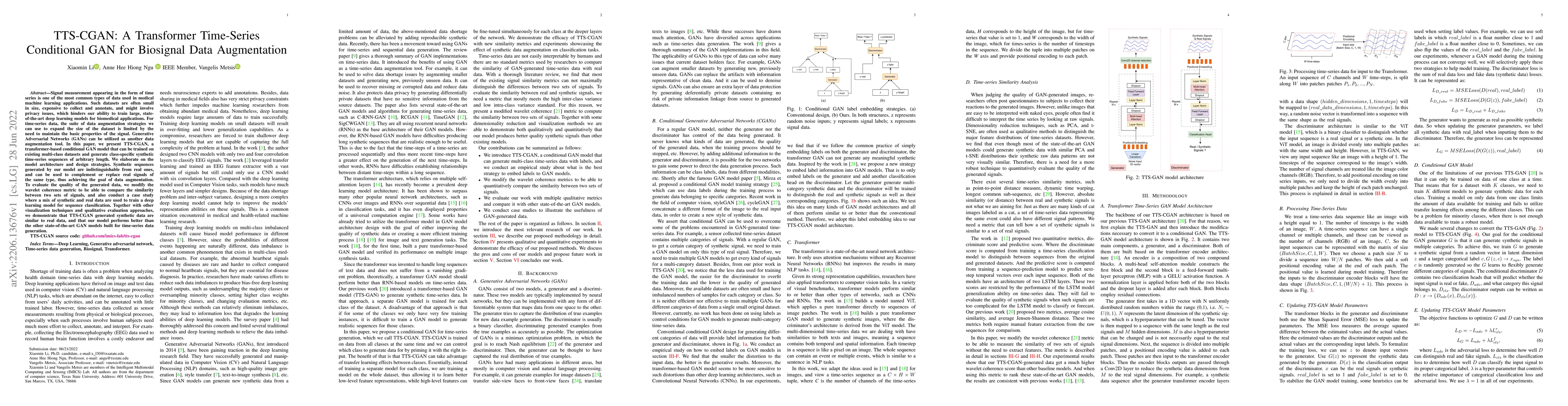 Thumbnail for TTS-CGAN: A Transformer Time-Series Conditional GAN for Biosignal Data
  Augmentation