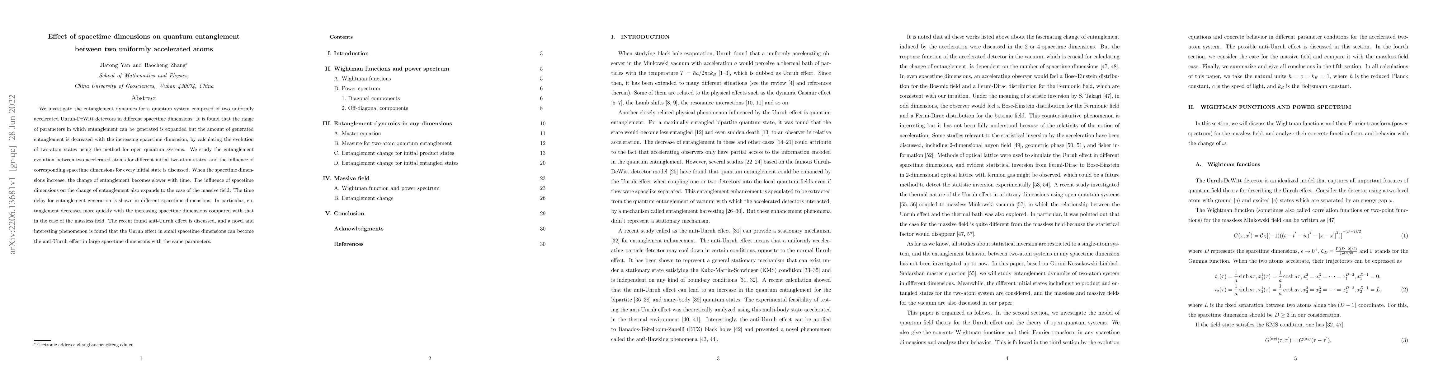 Thumbnail for Effect of spacetime dimensions on quantum entanglement between two
  uniformly accelerated atoms