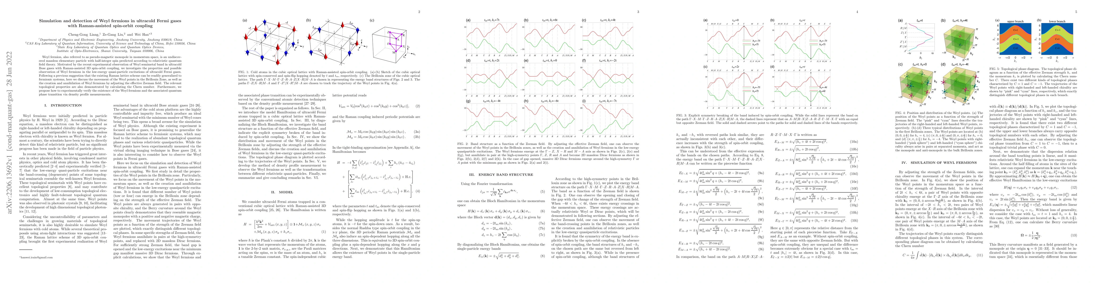 Thumbnail for Simulation and detection of Weyl fermions in ultracold Fermi gases with
  Raman-assisted spin-orbit coupling