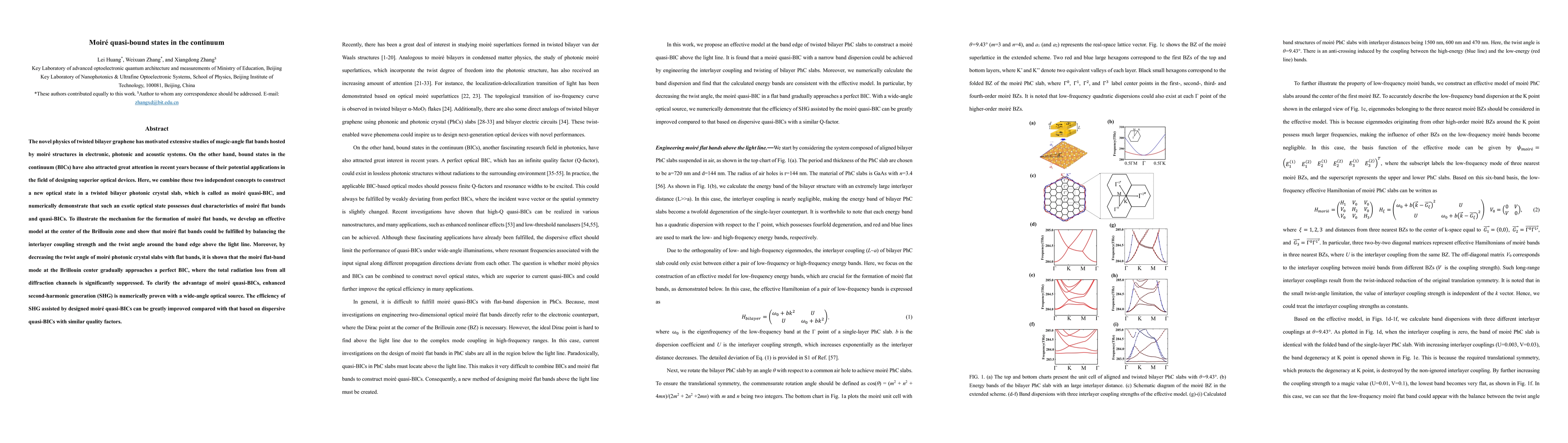 Thumbnail for Moire quasi-bound states in the continuum