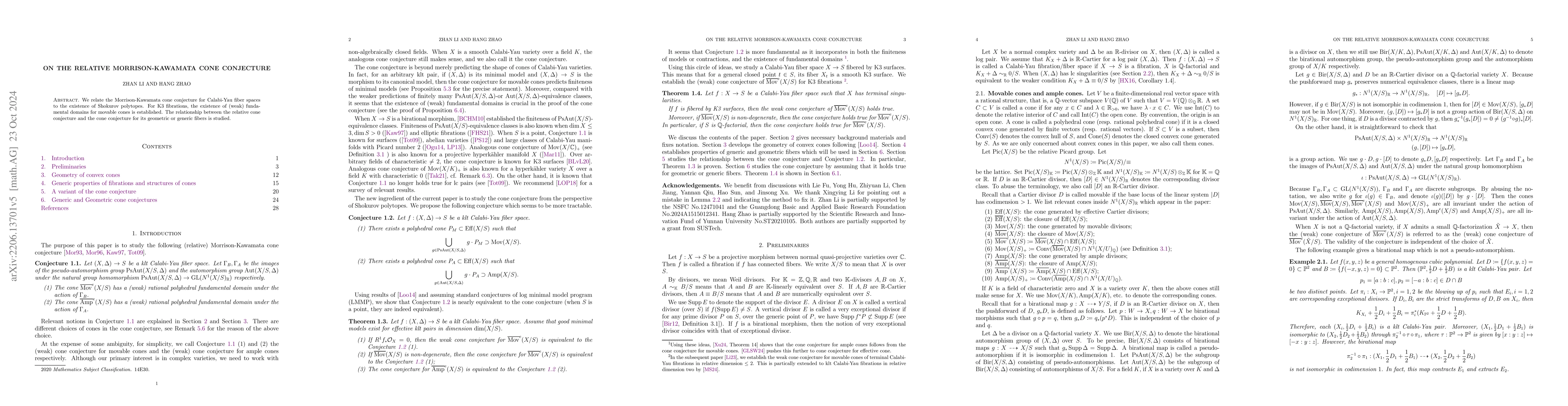 Thumbnail for On the relative Morrison-Kawamata cone conjecture
