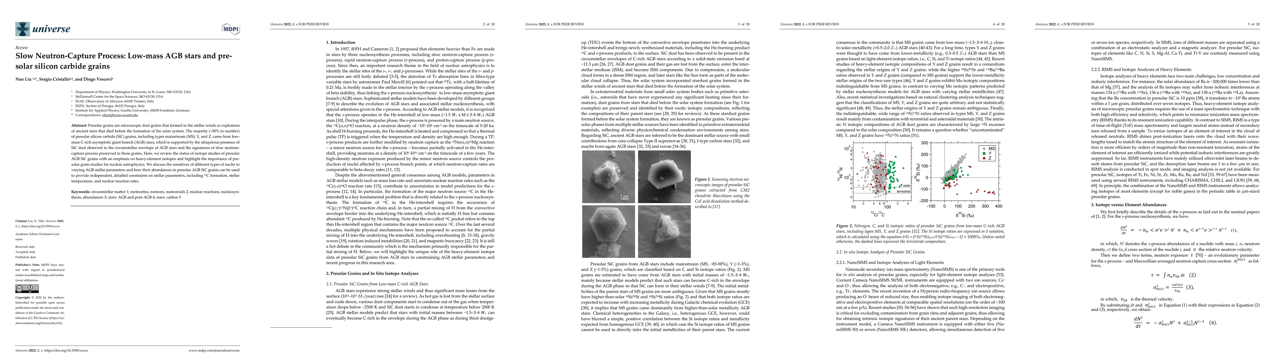 Thumbnail for Slow Neutron-Capture Process: Low-mass AGB stars and presolar silicon
  carbide grains