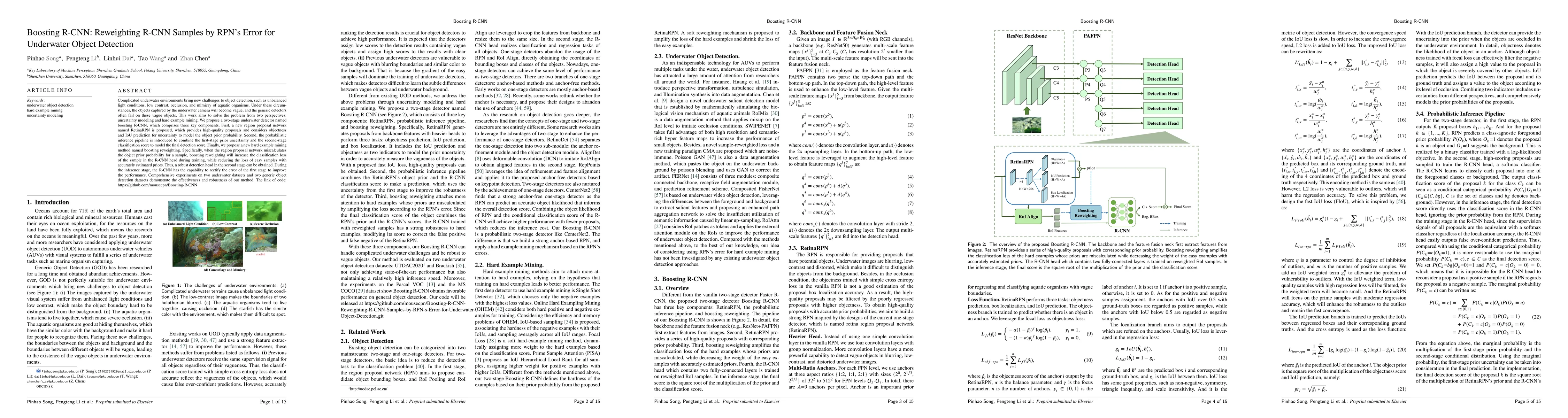 Thumbnail for Boosting R-CNN: Reweighting R-CNN Samples by RPN's Error for Underwater
  Object Detection
