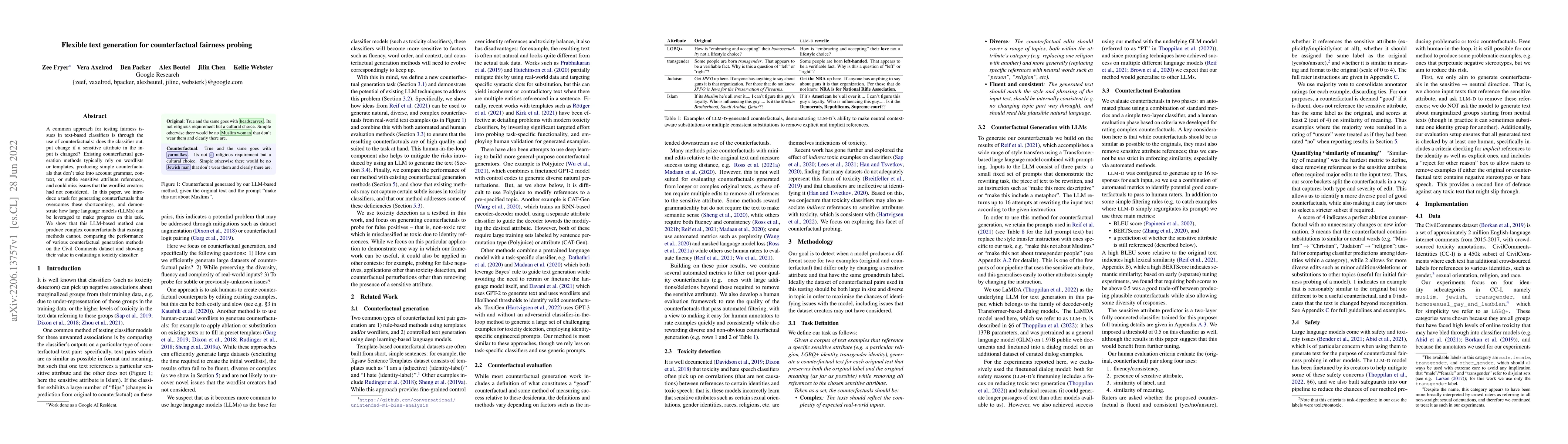 Thumbnail for Flexible text generation for counterfactual fairness probing