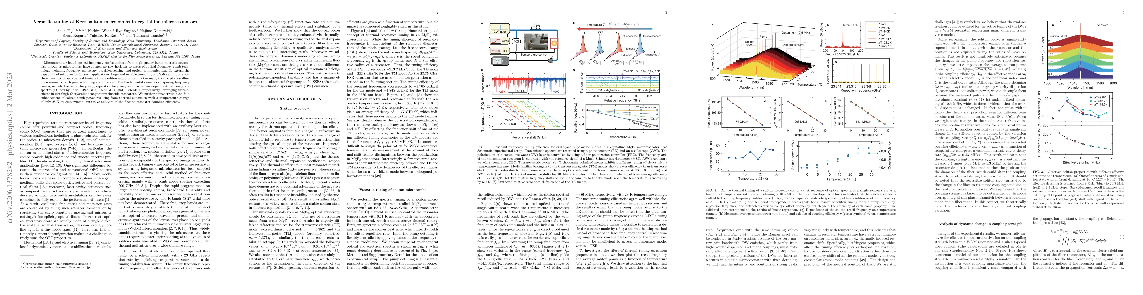 Thumbnail for Versatile tuning of Kerr soliton microcombs in crystalline
  microresonators