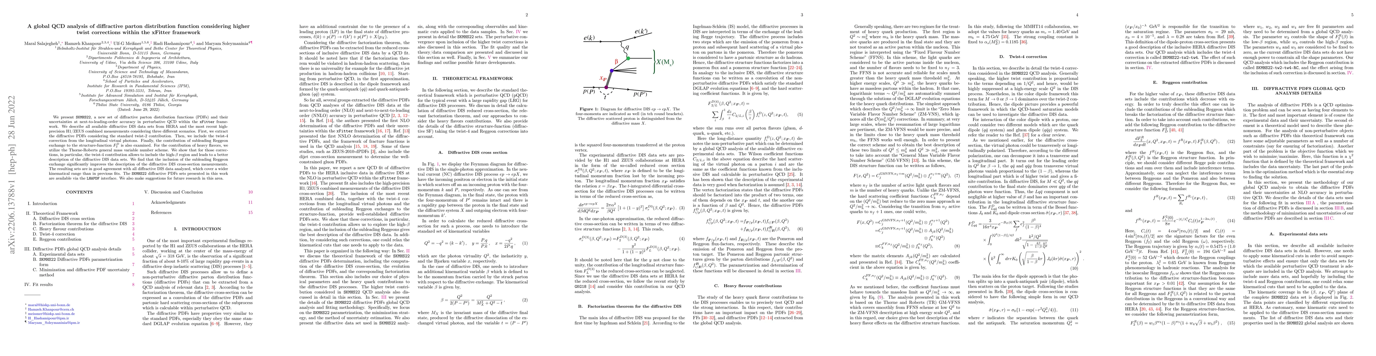 Thumbnail for A global QCD analysis of diffractive parton distribution function
  considering higher twist corrections within the xFitter framework