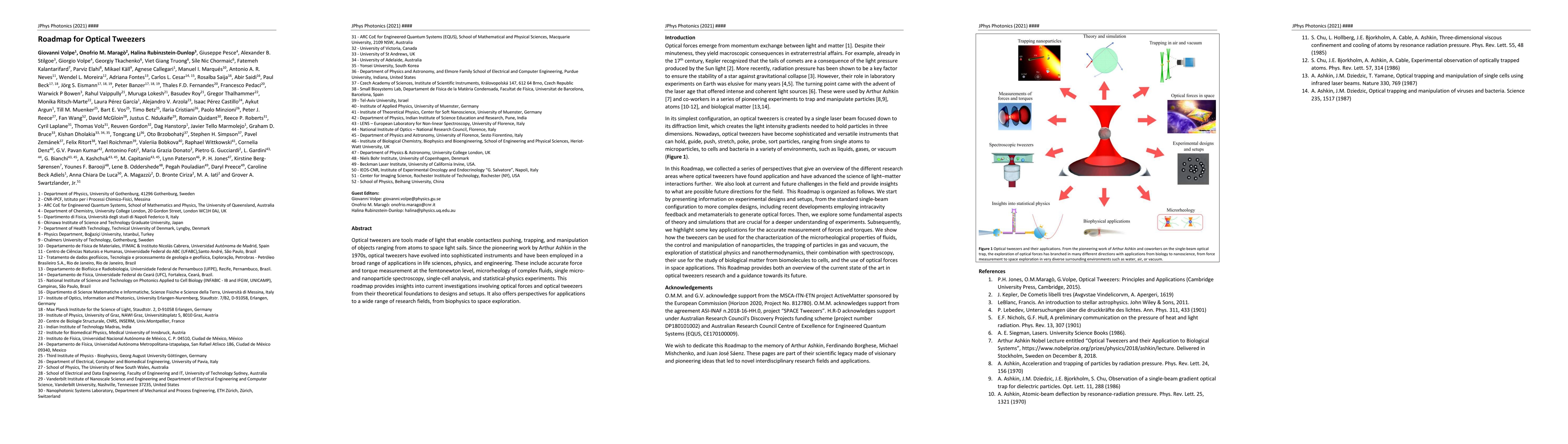 Thumbnail for Roadmap for Optical Tweezers