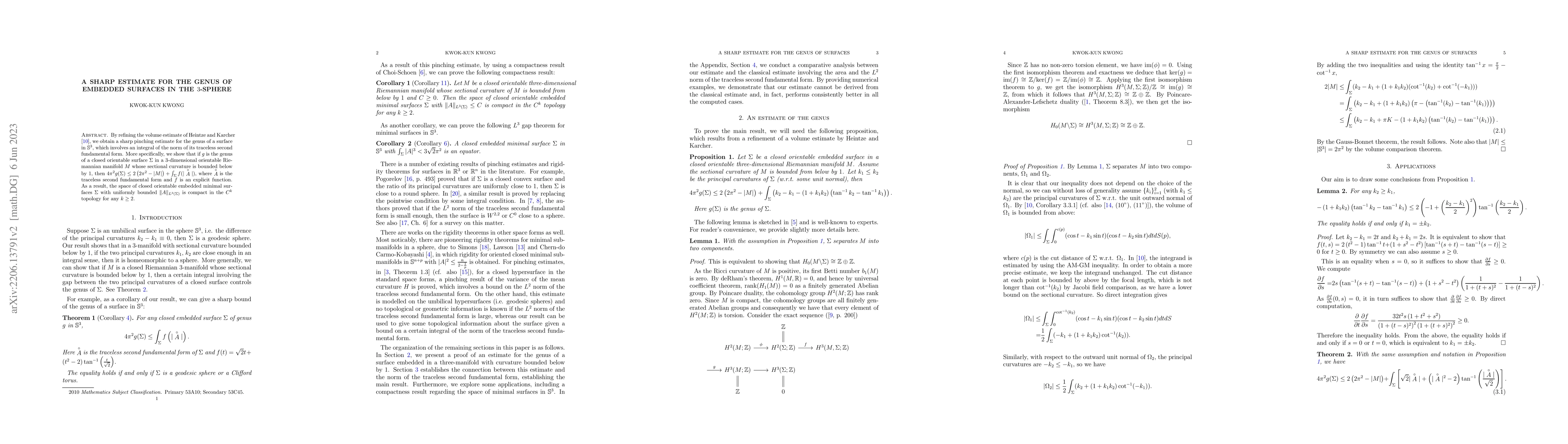 Thumbnail for An estimate for the genus of embedded surfaces in the 3-sphere