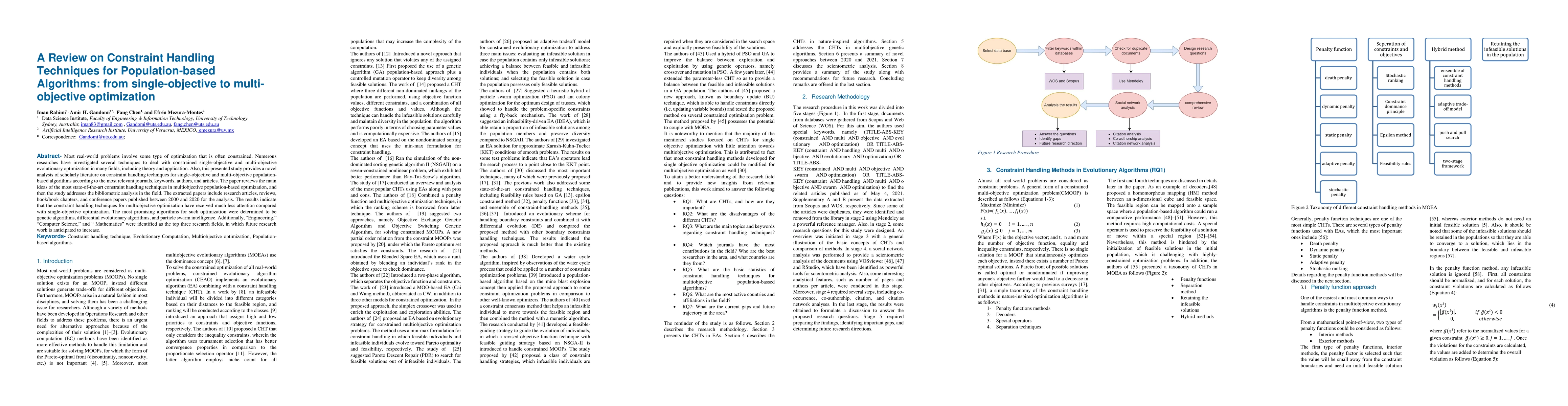 Thumbnail for A Review on Constraint Handling Techniques for Population-based
  Algorithms: from single-objective to multi-objective optimization