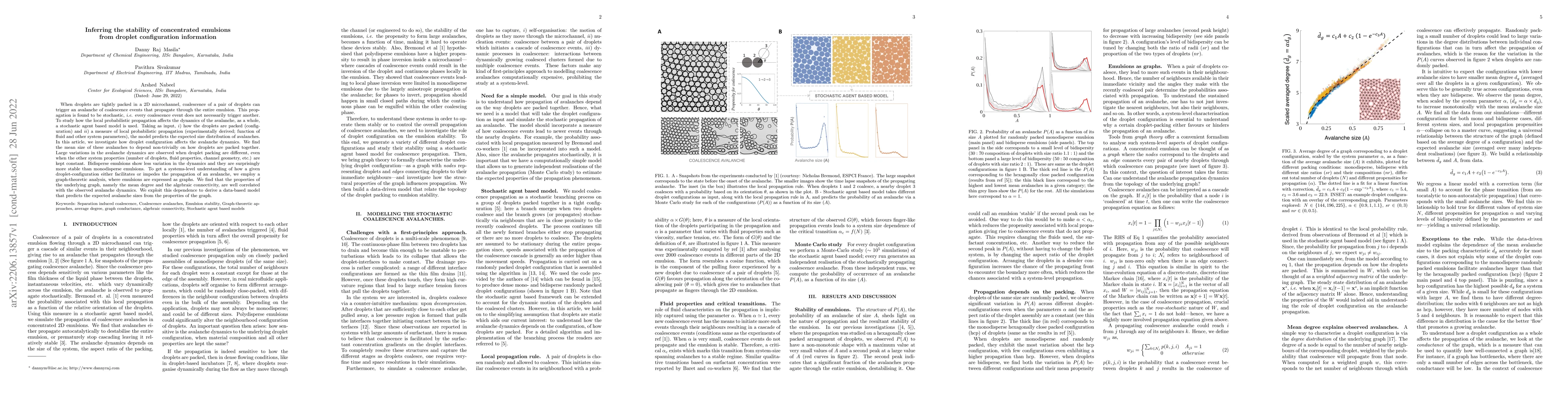 Thumbnail for Inferring the stability of concentrated emulsions from droplet
  configuration information