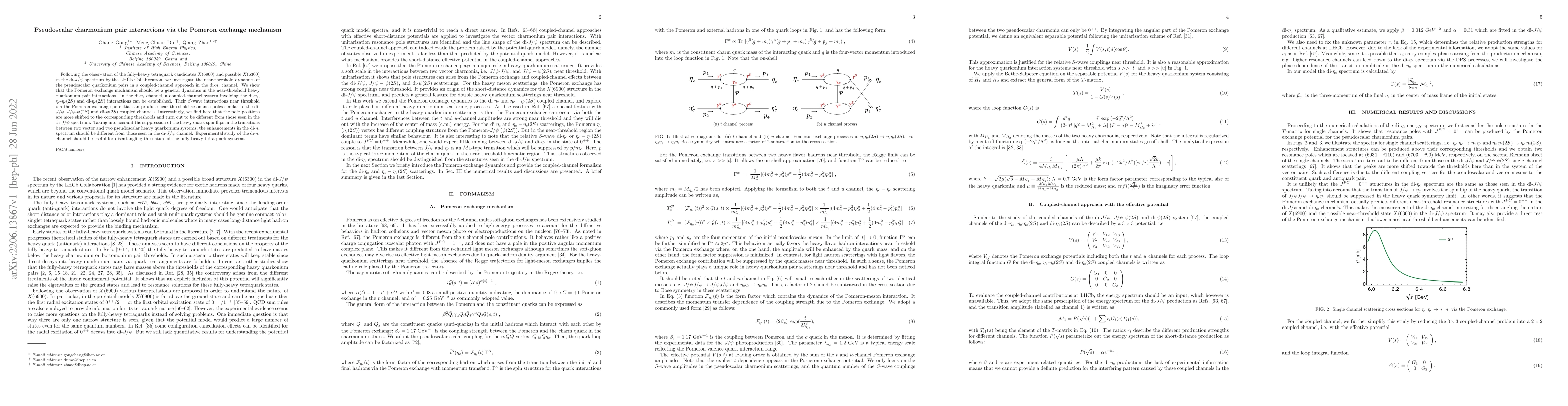 Thumbnail for Pseudoscalar charmonium pair interactions via the Pomeron exchange
  mechanism