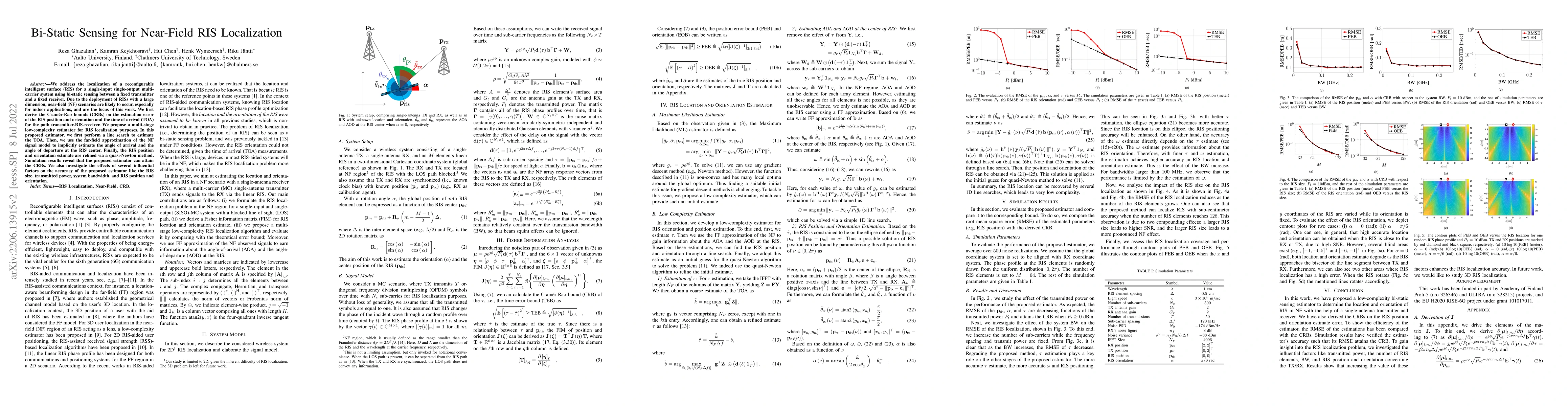 Thumbnail for Bi-Static Sensing for Near-Field RIS Localization