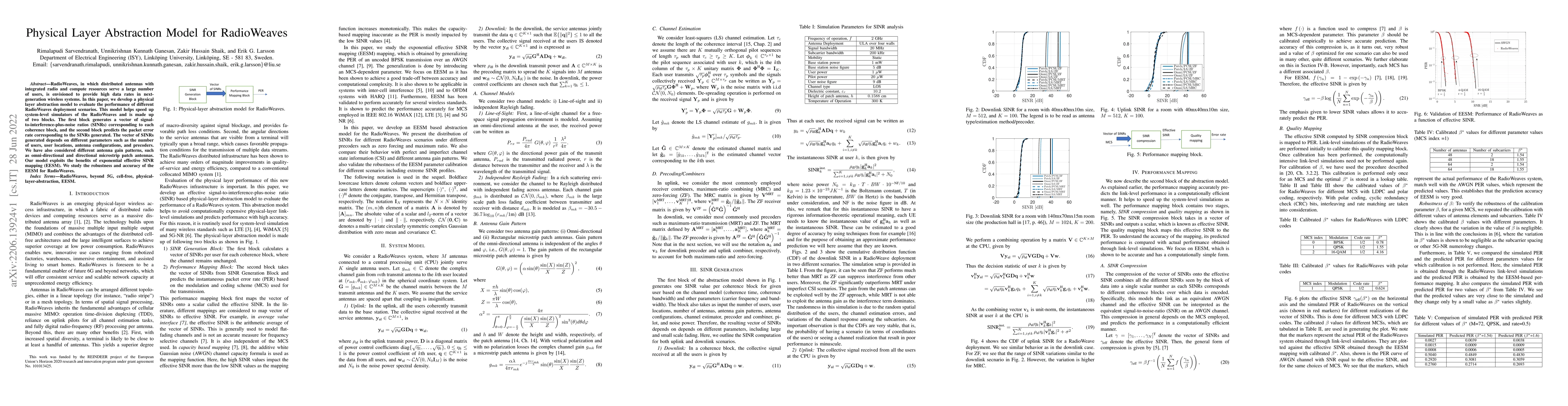 Thumbnail for Physical Layer Abstraction Model for RadioWeaves