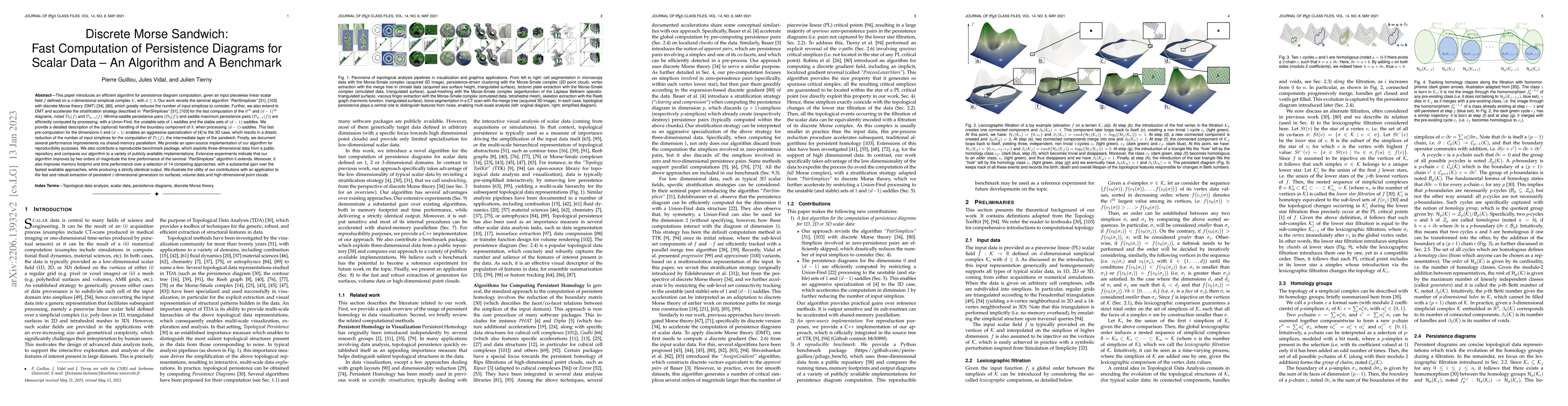 Thumbnail for Discrete Morse Sandwich: Fast Computation of Persistence Diagrams for
  Scalar Data -- An Algorithm and A Benchmark