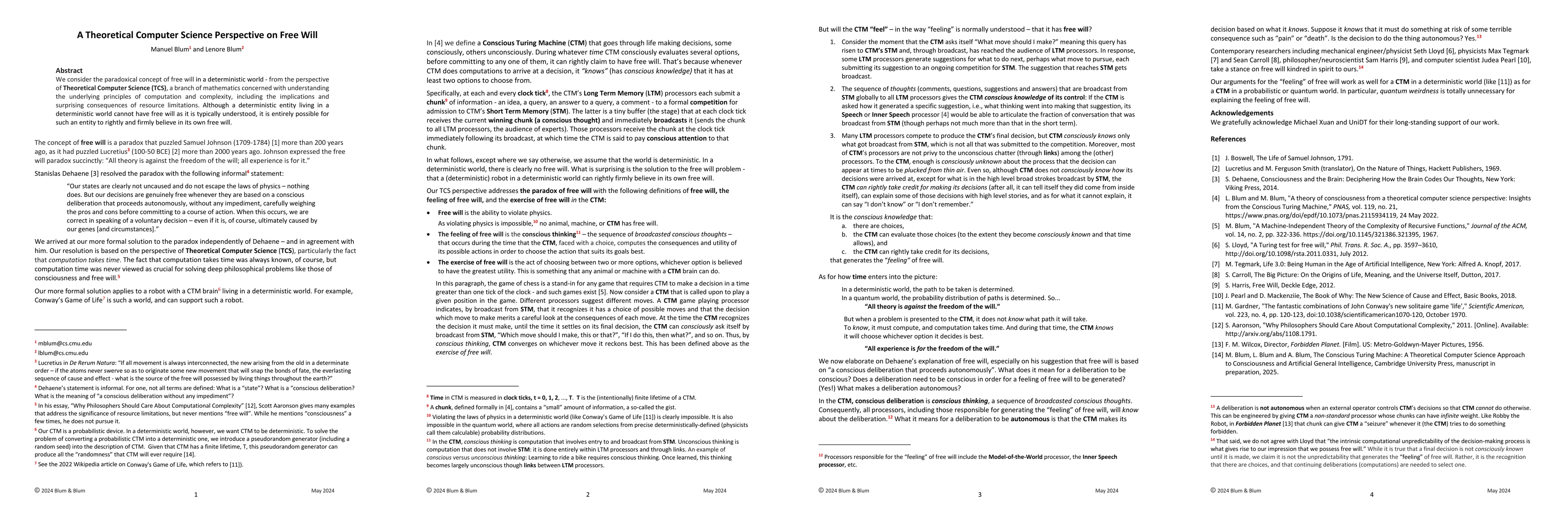 Thumbnail for A Theoretical Computer Science Perspective on Free Will