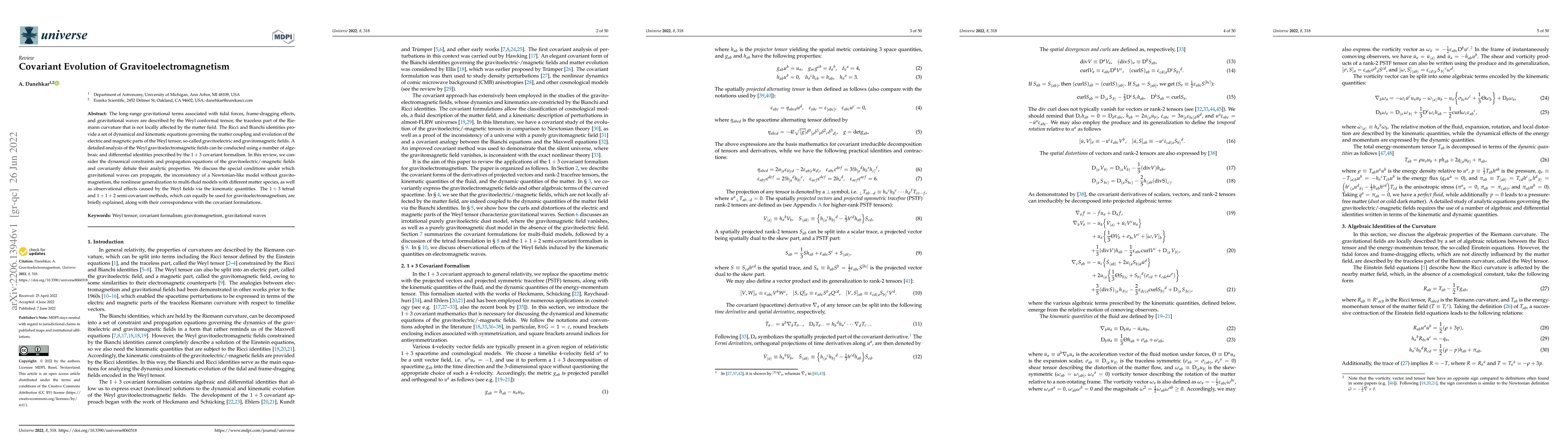 Thumbnail for Covariant Evolution of Gravitoelectromagnetism