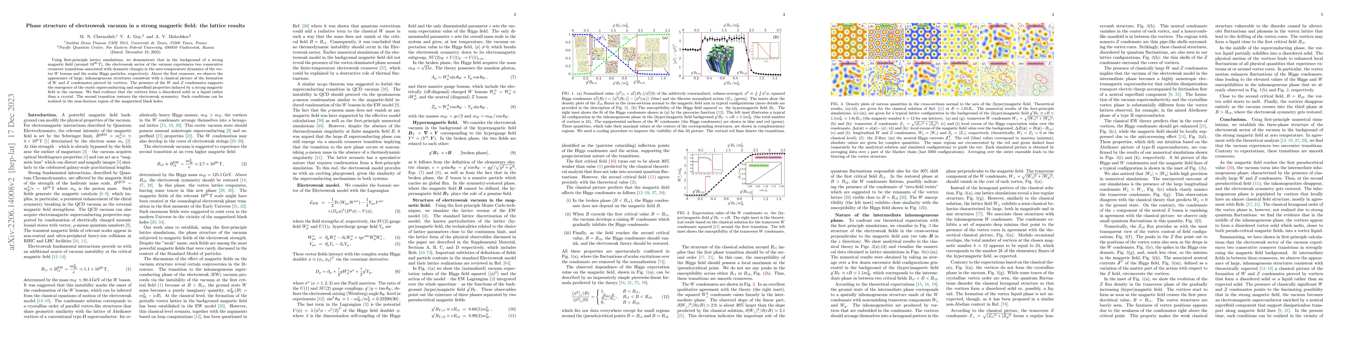 Thumbnail for Phase structure of electroweak vacuum in a strong magnetic field: the
  lattice results
