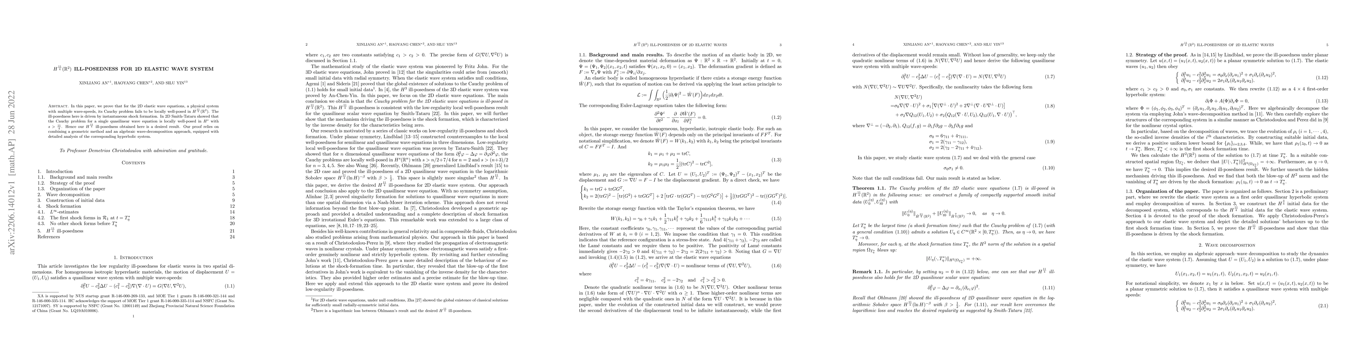 Thumbnail for $H^{\frac{11}{4}}(\mathbb{R}^2)$ ill-posedness for 2D Elastic Wave
  system