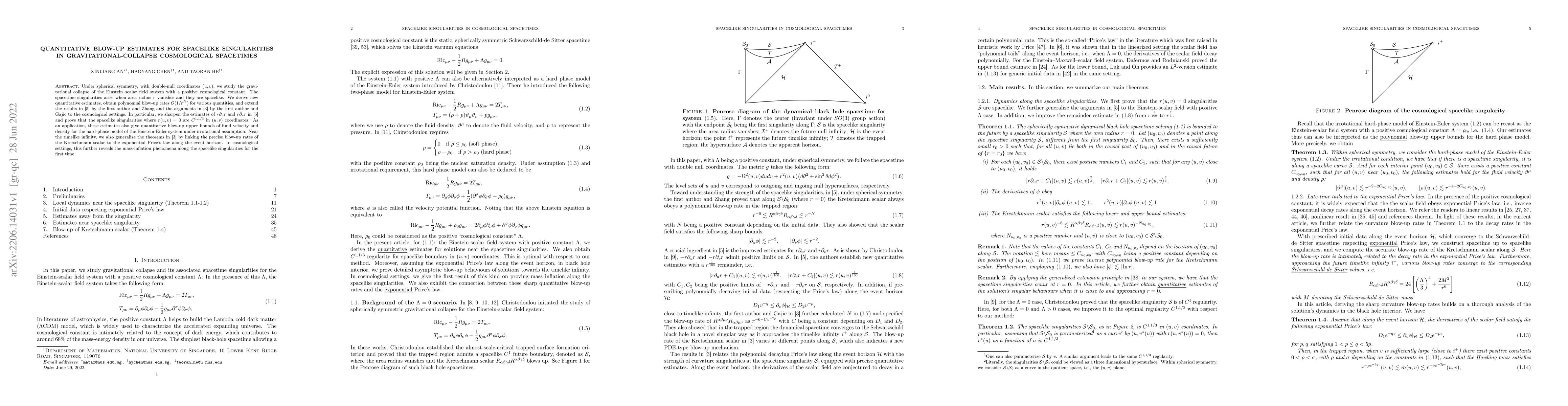 Thumbnail for Quantitative blow-up estimates for spacelike singularities in
  gravitational-collapse cosmological spacetimes