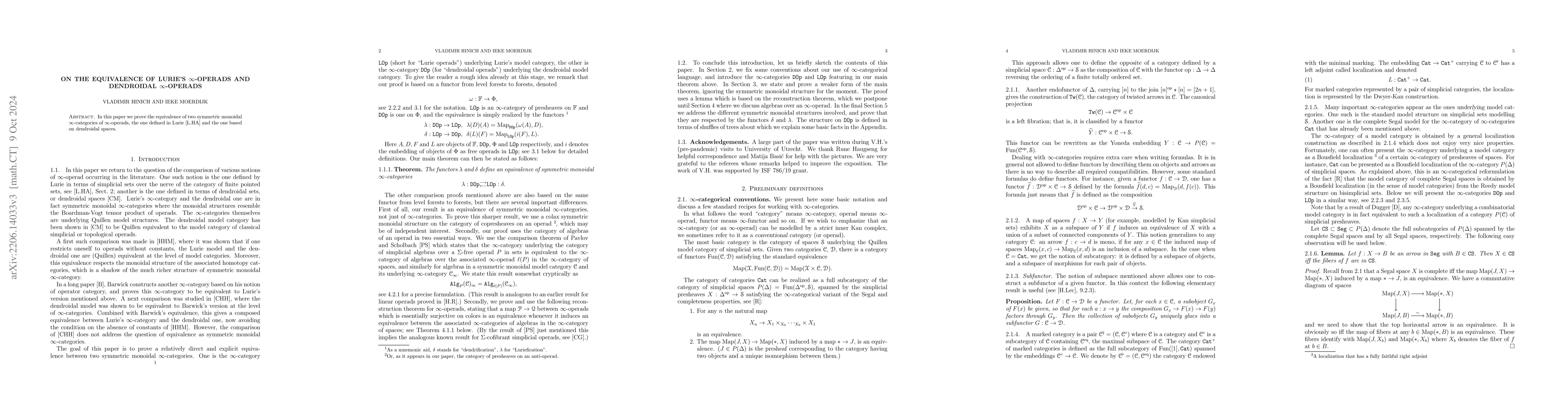 Thumbnail for On the equivalence of the Lurie's $\infty$-operads and dendroidal
  $\infty$-operads