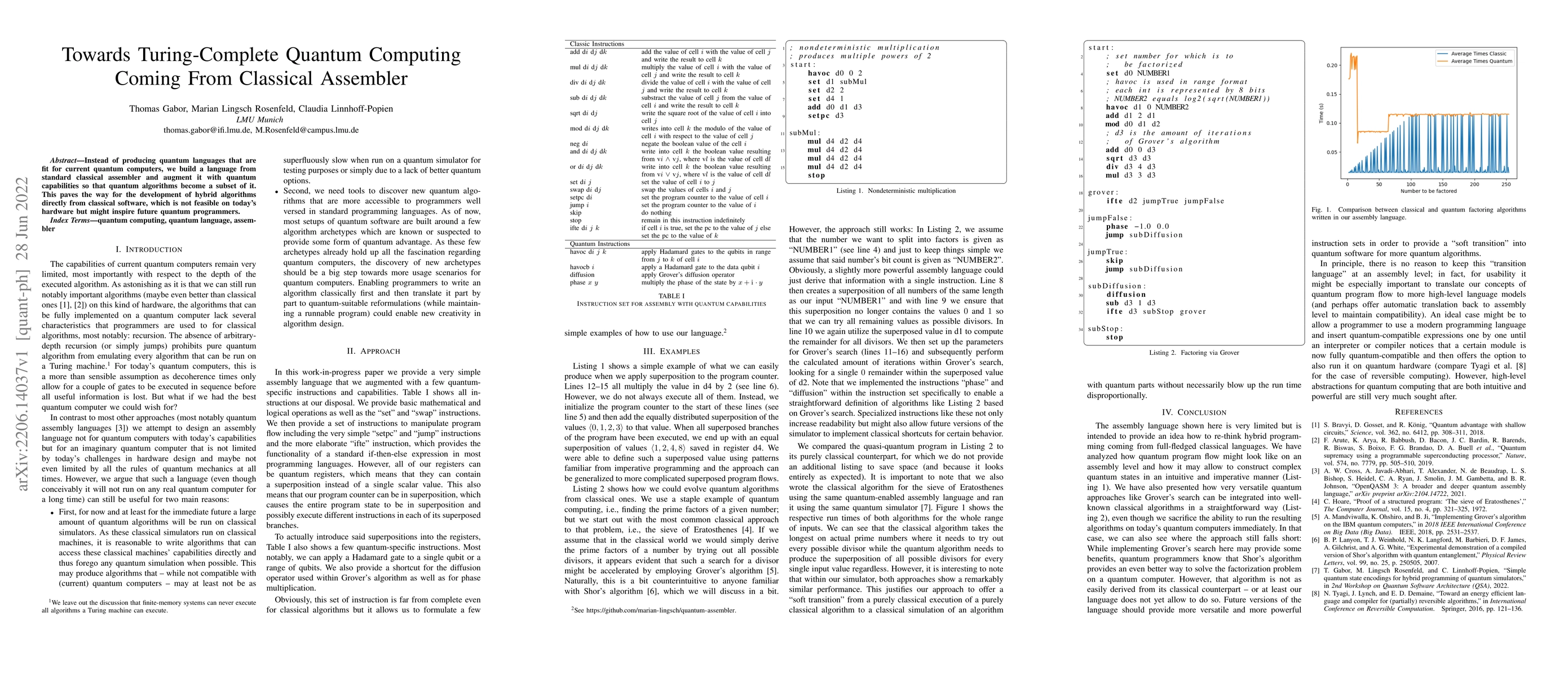 Thumbnail for Towards Turing-Complete Quantum Computing Coming From Classical
  Assembler