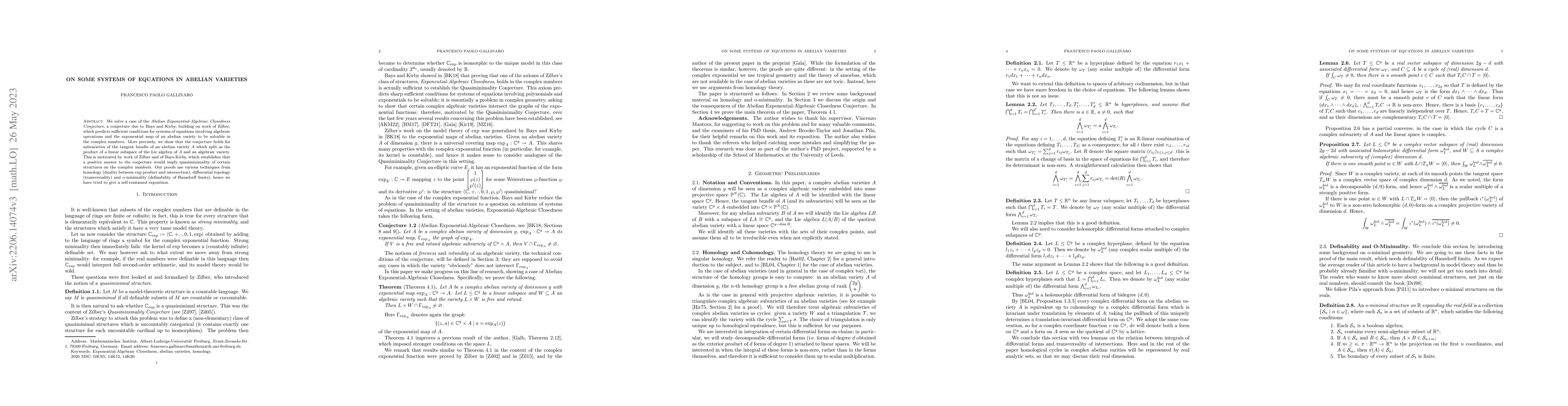Thumbnail for On Some Systems of Equations in Abelian Varieties
