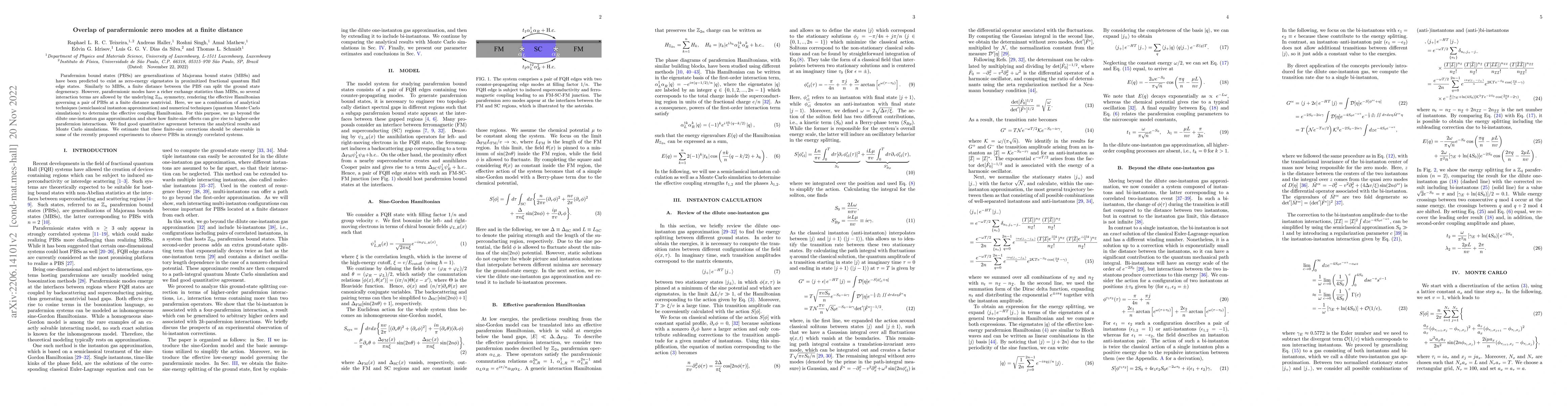 Thumbnail for Overlap of parafermionic zero modes at a finite distance