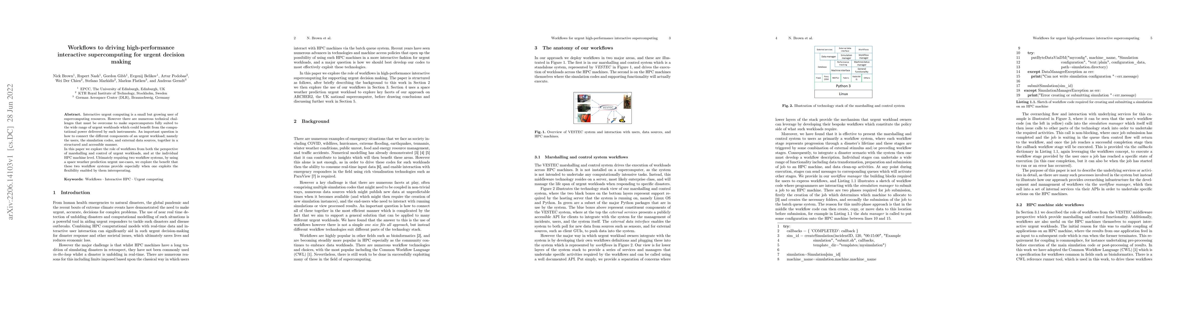 Thumbnail for Workflows to driving high-performance interactive supercomputing for
  urgent decision making