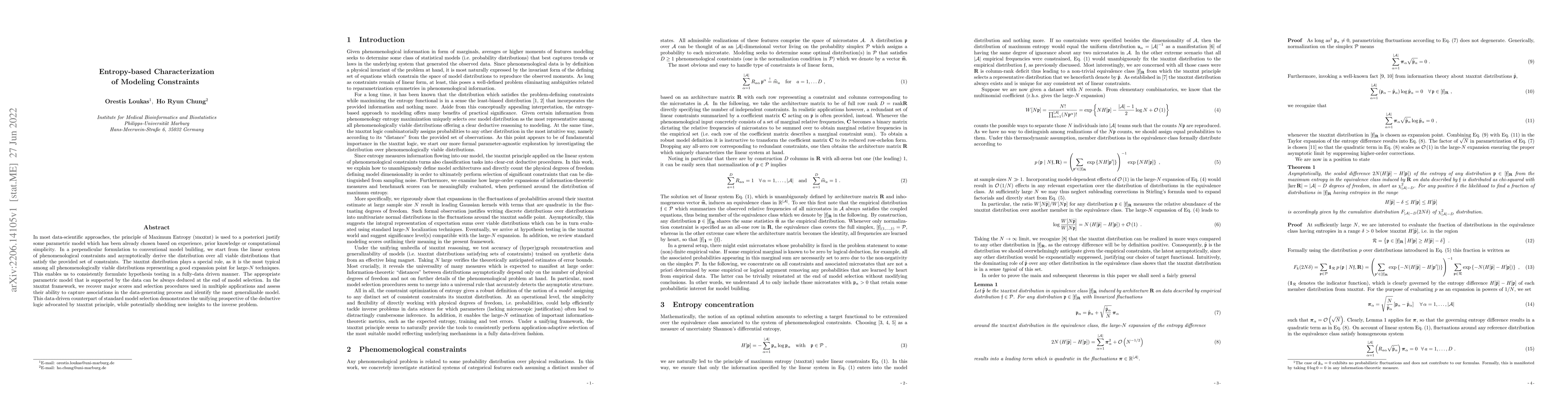 Thumbnail for Entropy-based Characterization of Modeling Constraints