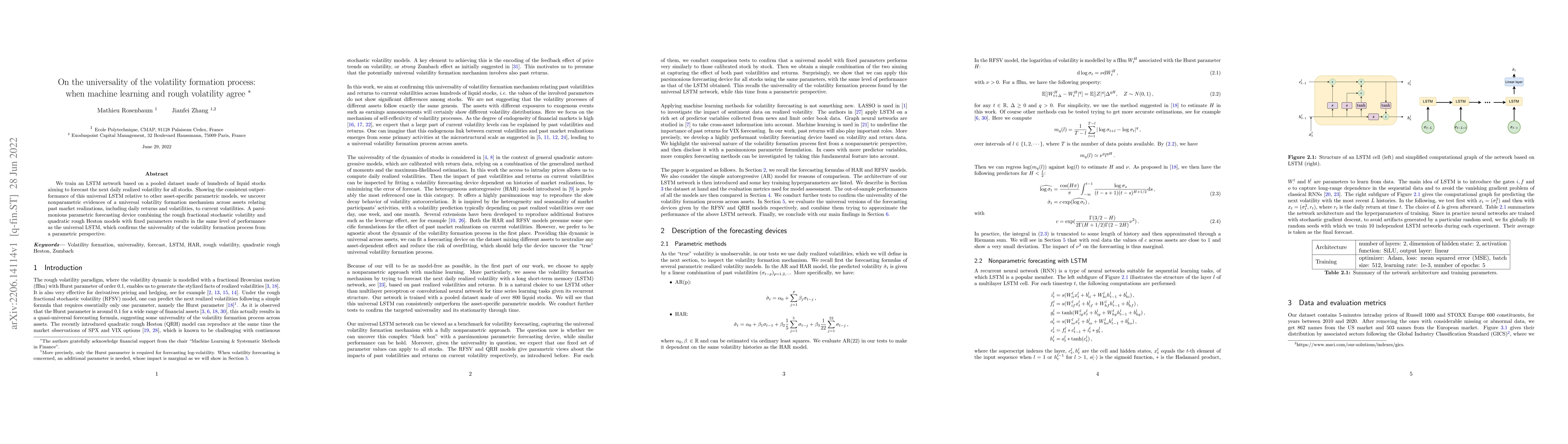 Thumbnail for On the universality of the volatility formation process: when machine
  learning and rough volatility agree
