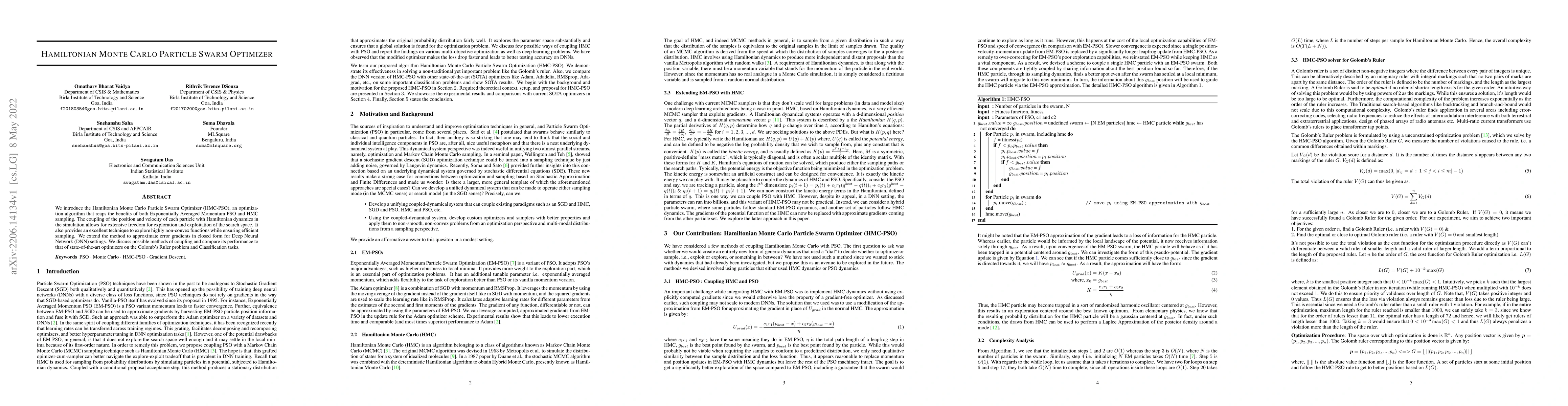Thumbnail for Hamiltonian Monte Carlo Particle Swarm Optimizer