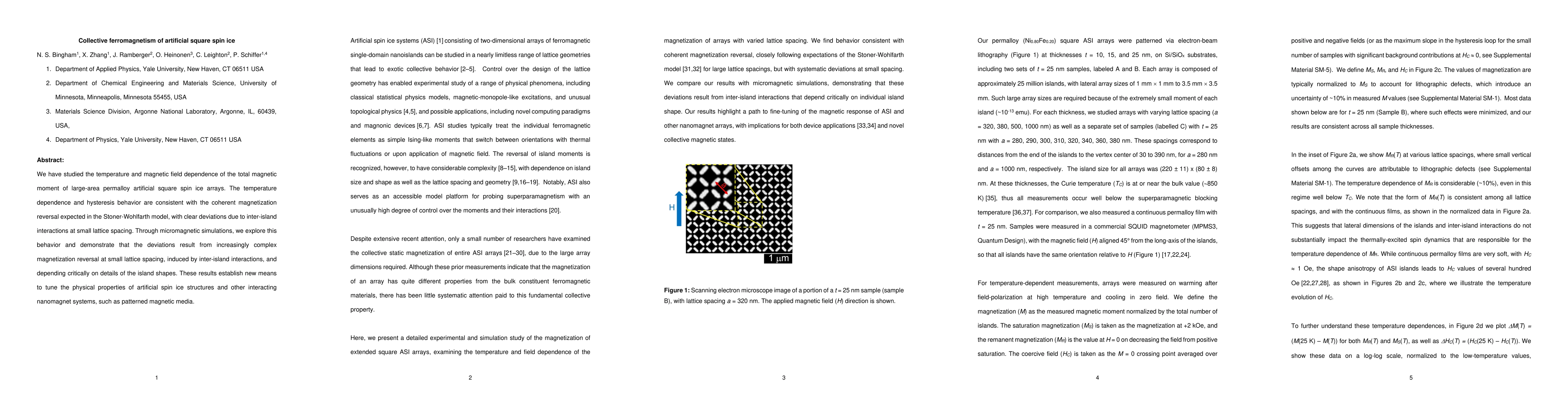 Thumbnail for Collective ferromagnetism of artificial square spin ice