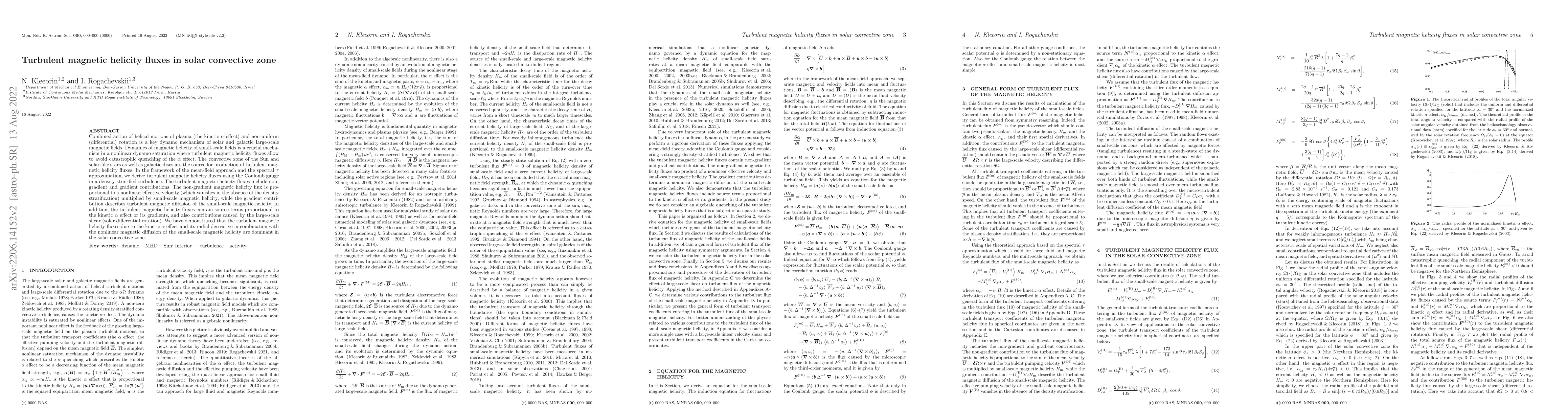 Thumbnail for Turbulent magnetic helicity fluxes in solar convective zone