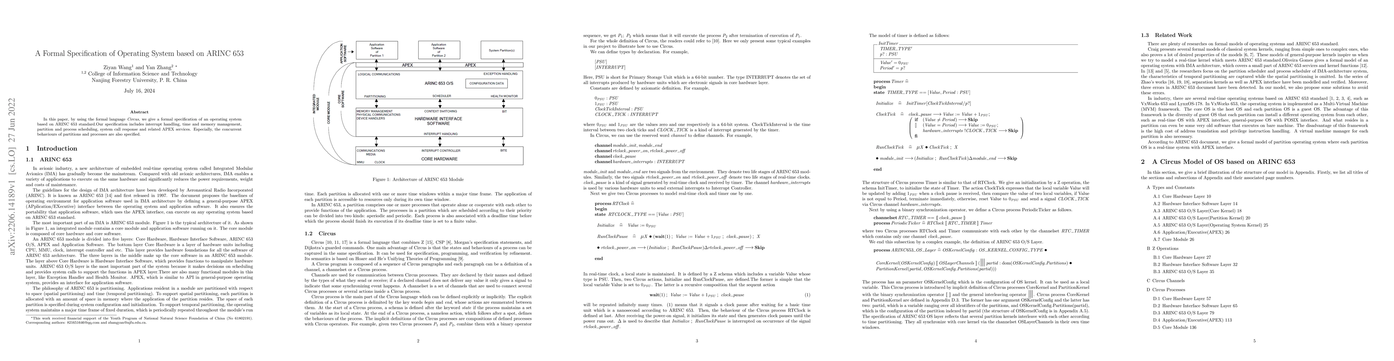 Thumbnail for A Formal Specification of Operating System based on ARINC 653