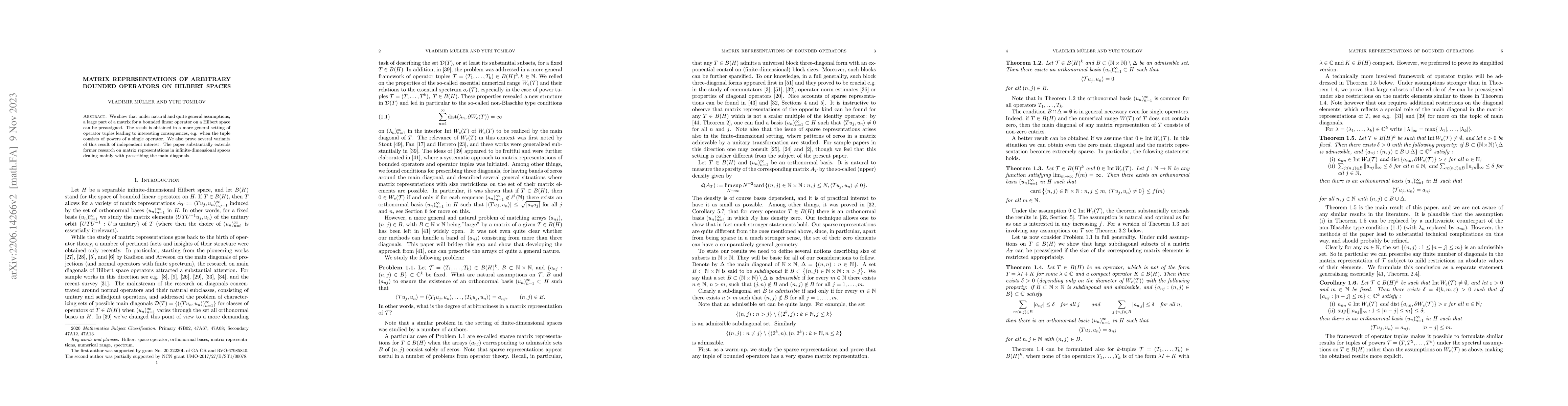 Thumbnail for Matrix representations of arbitrary bounded operators on Hilbert spaces