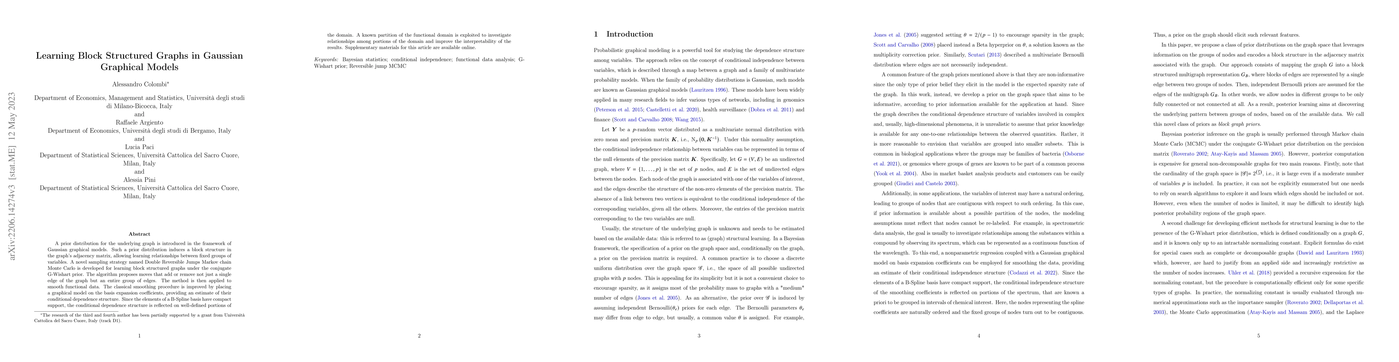 Thumbnail for Learning block structured graphs in Gaussian graphical models