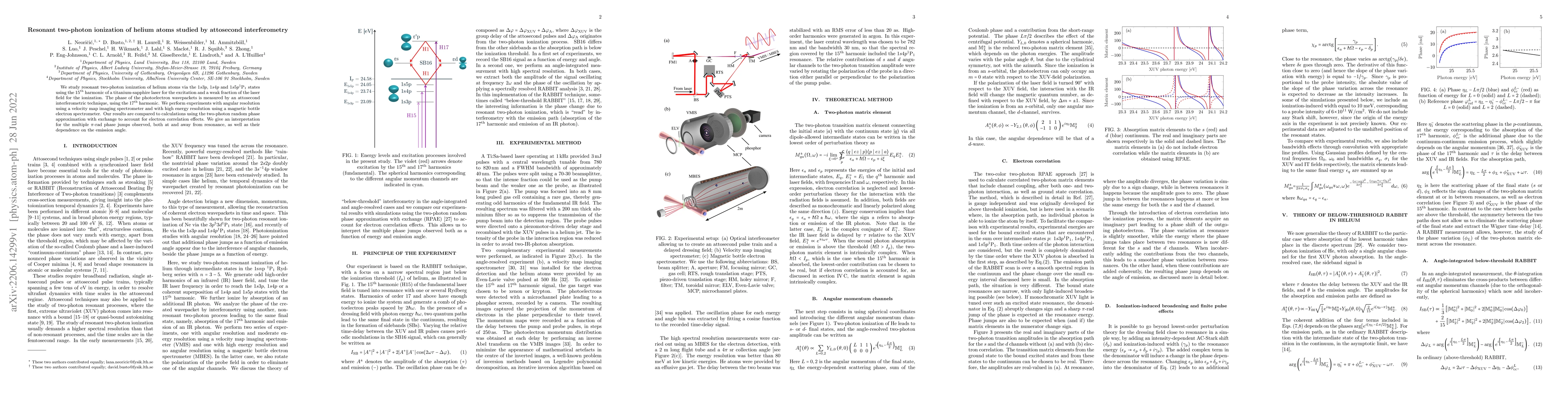 Thumbnail for Resonant two-photon ionization of helium atoms studied by attosecond
  interferometry