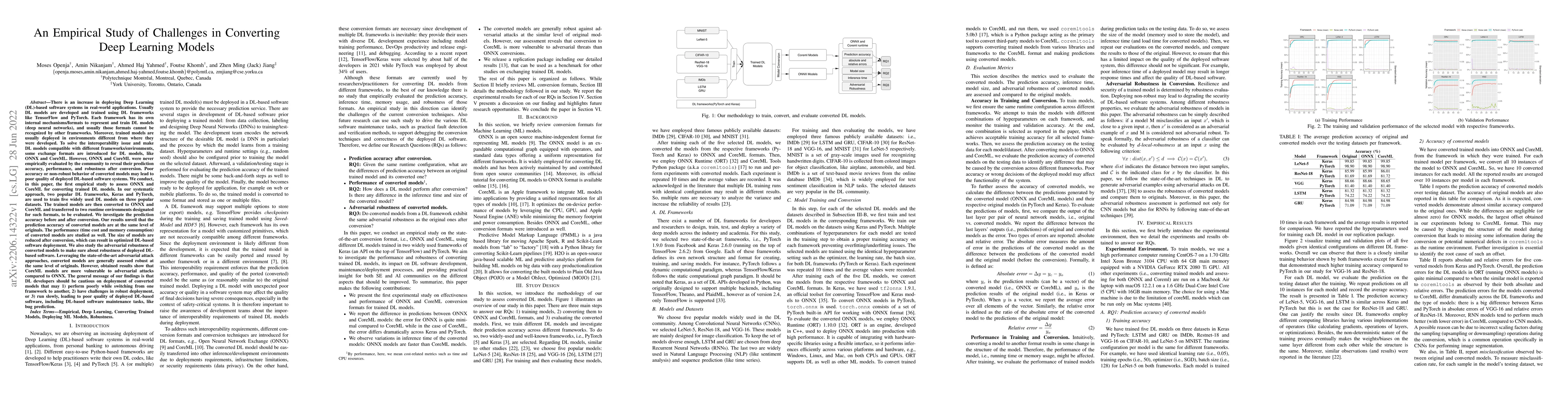 Thumbnail for An Empirical Study of Challenges in Converting Deep Learning Models