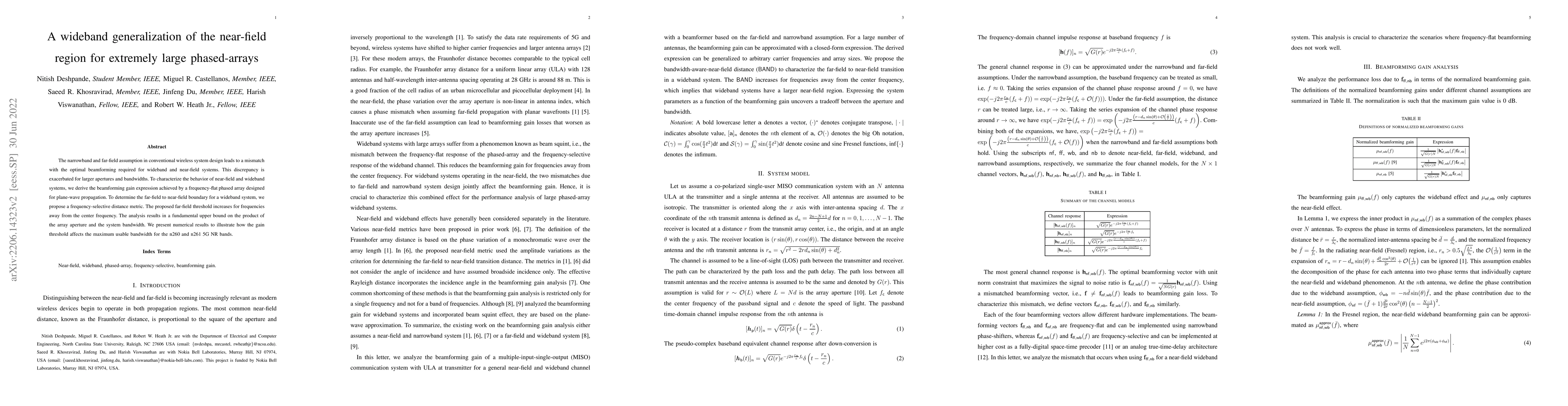 Thumbnail for A wideband generalization of the near-field region for extremely large
  phased-arrays