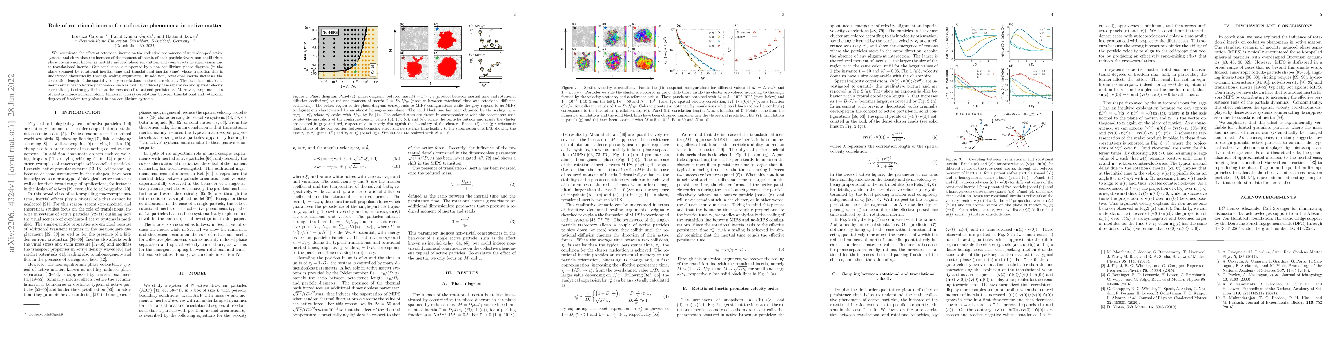Thumbnail for Role of rotational inertia for collective phenomena in active matter