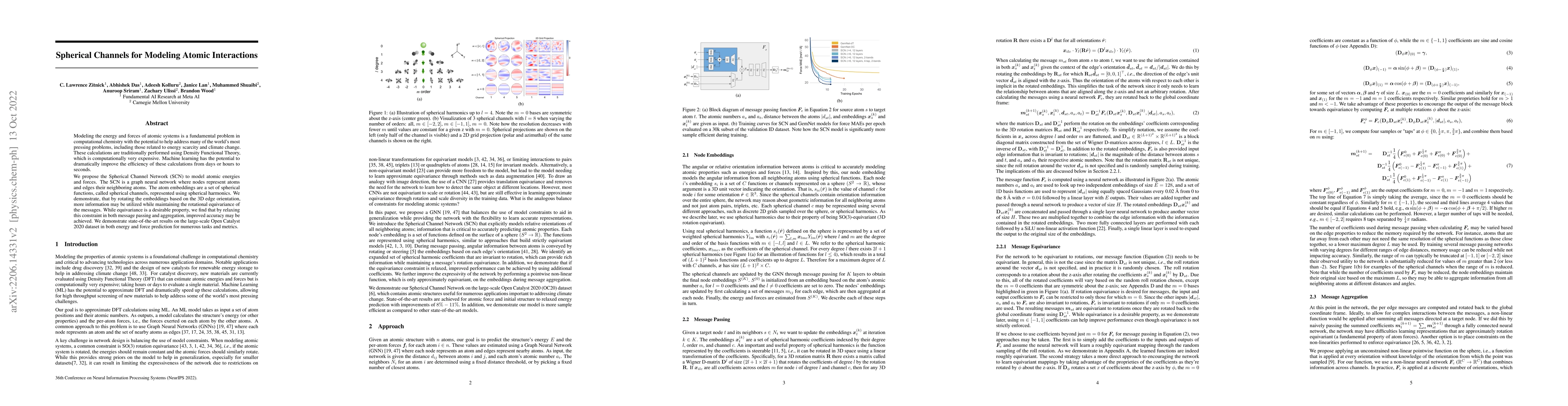 Thumbnail for Spherical Channels for Modeling Atomic Interactions
