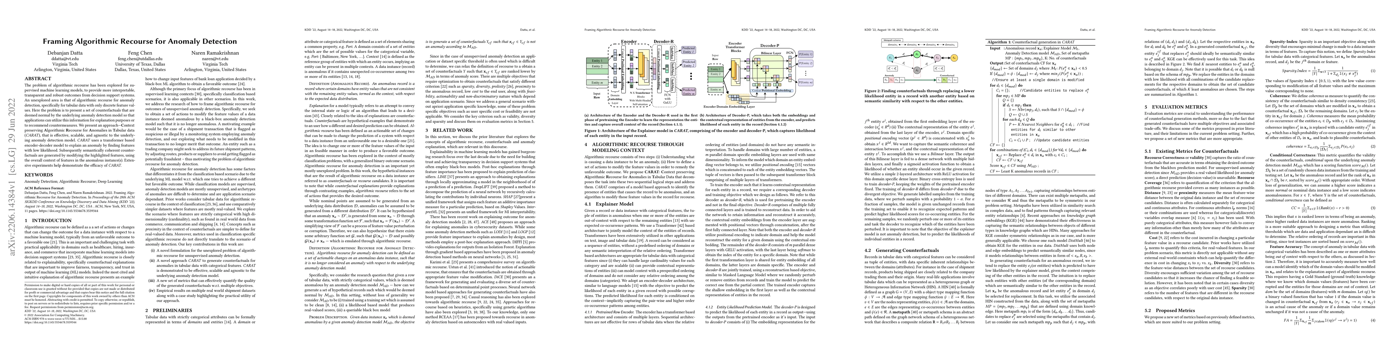 Thumbnail for Framing Algorithmic Recourse for Anomaly Detection