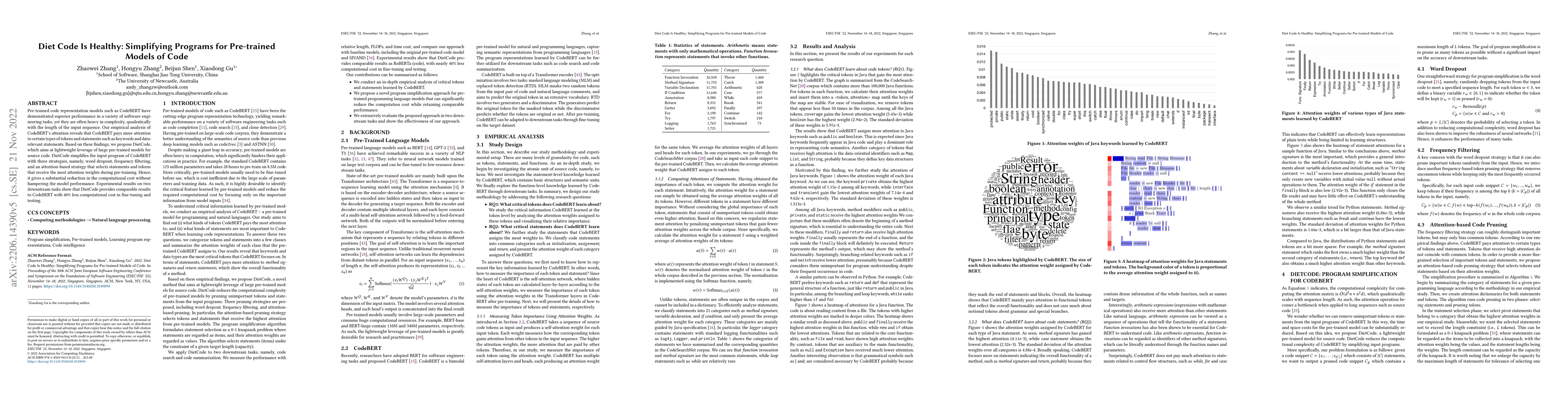 Thumbnail for Diet Code Is Healthy: Simplifying Programs for Pre-trained Models of
  Code
