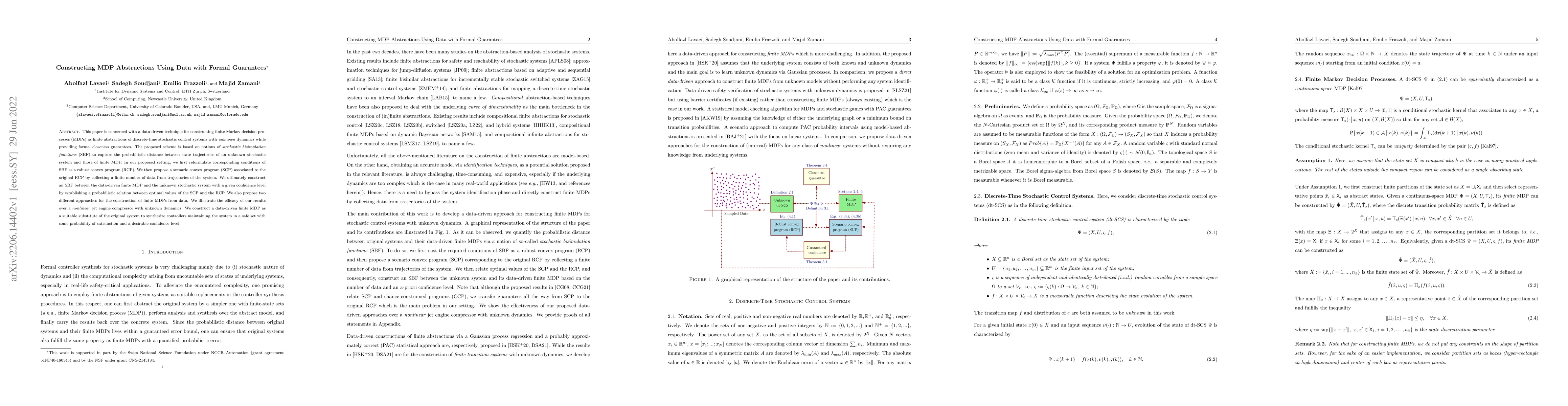 Thumbnail for Constructing MDP Abstractions Using Data with Formal Guarantees
