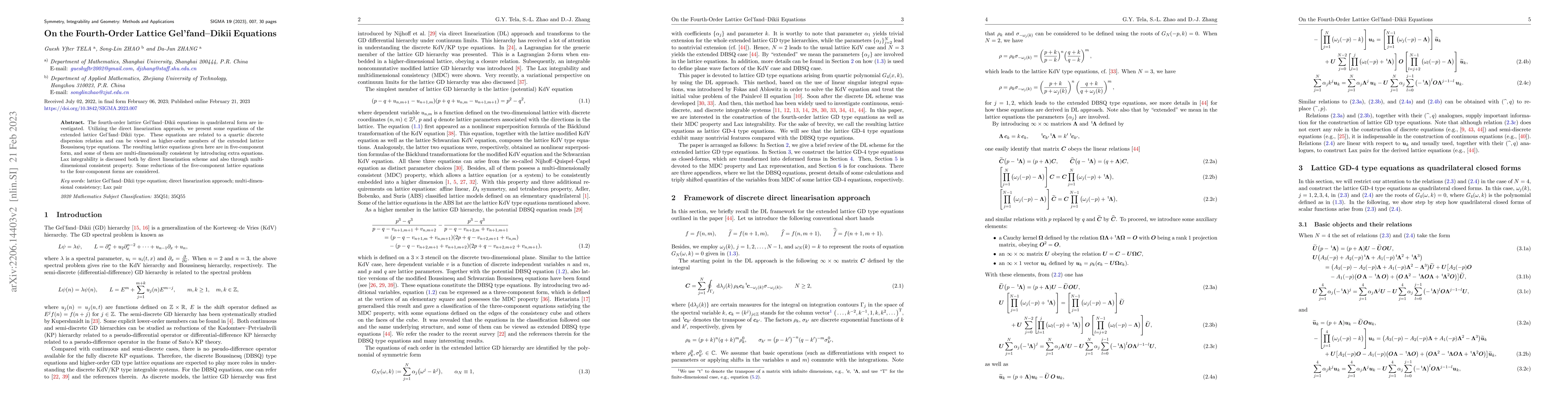 Thumbnail for On the Fourth-Order Lattice Gel'fand-Dikii Equations