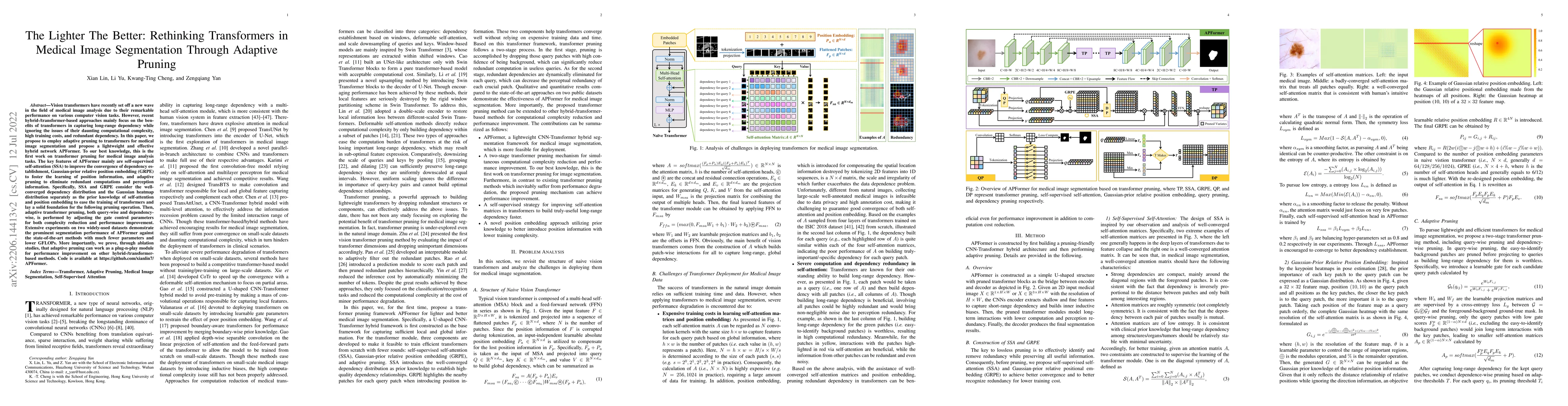 Thumbnail for The Lighter The Better: Rethinking Transformers in Medical Image
  Segmentation Through Adaptive Pruning
